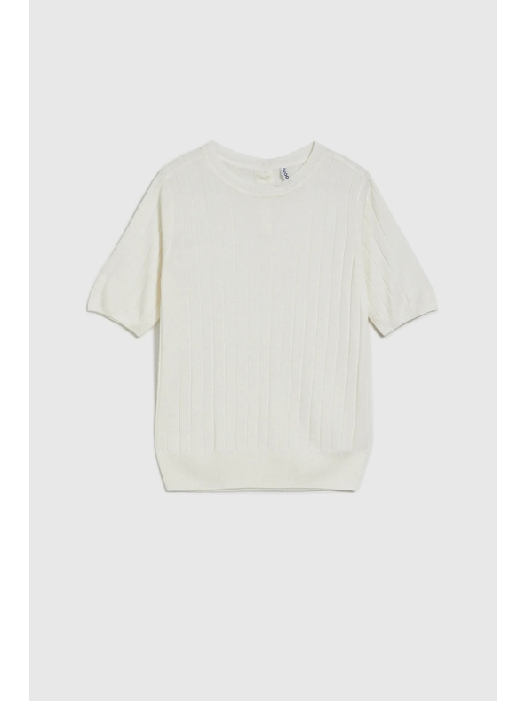 Moodo Viskozni pulover s kovinama prejo bele barve Moodo