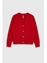 Moodo Kardigan z gumbi v obliki vrtnice rdeče barve Moodo