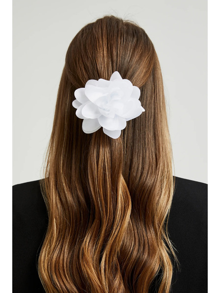 Moodo Broška s materialnim cvetom bela Moodo