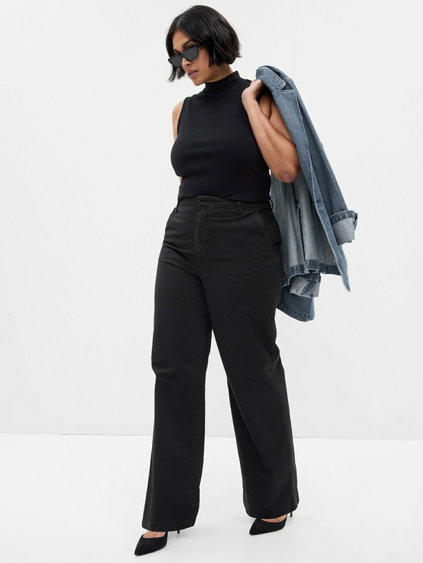 GAP Hlače Loose Khaki GAP