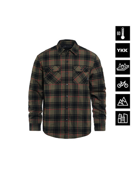 Horsefeathers Vodoodporna prešivana srajca Dough - tarmac