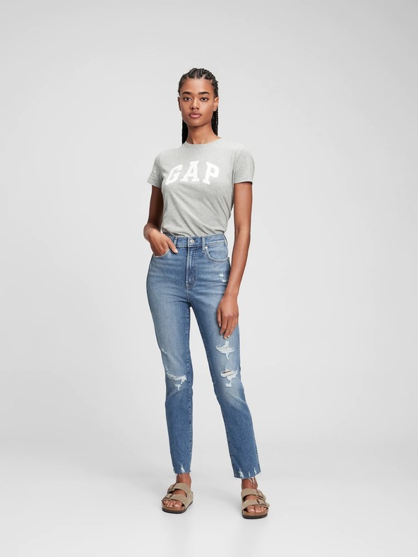 GAP Kavbojke slim High Rise Destructed Vintage GAP