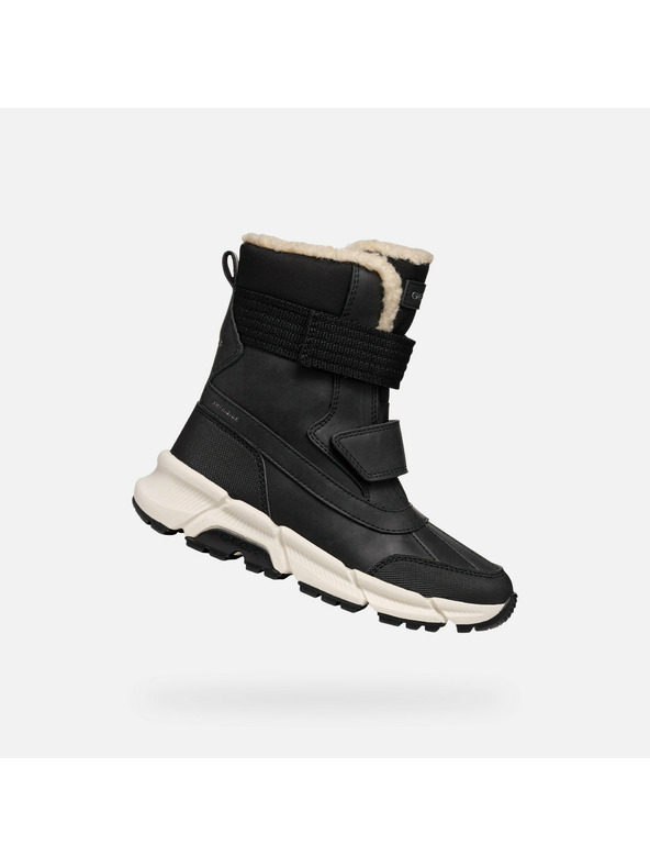 Geox Črni fantovski gležnjarji Geox Flexyper Plus