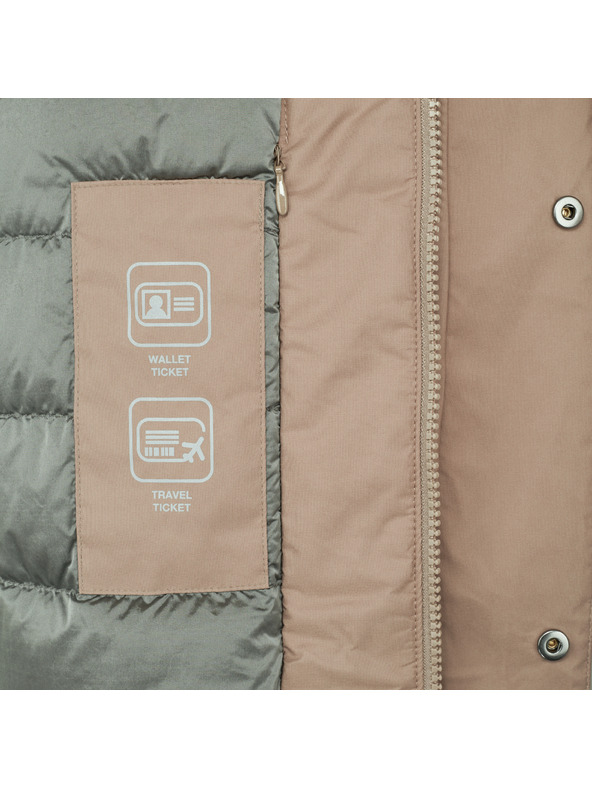 Geox Bež moška puhasta jakna Geox Aurelio