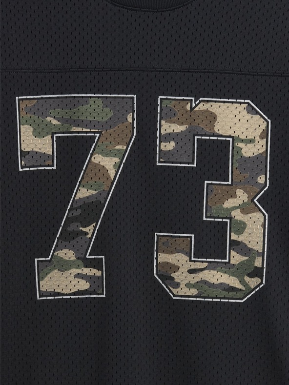 GAP Otroško mrežasto oversize majico GAP