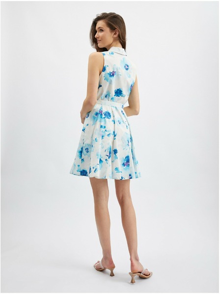 Orsay Modro-bela ženska cvetlična obleka ORSAY