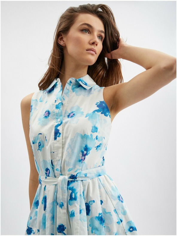 Orsay Modro-bela ženska cvetlična obleka ORSAY