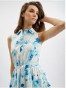 Orsay Modro-bela ženska cvetlična obleka ORSAY