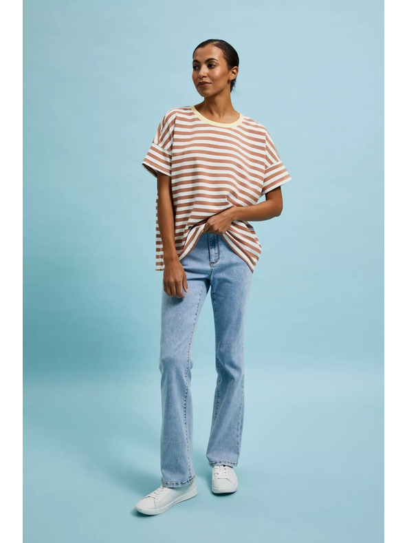 Moodo Mikina s prugami rjava Moodo