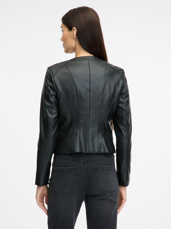 Orsay Črna ženska usnjena jakna ORSAY