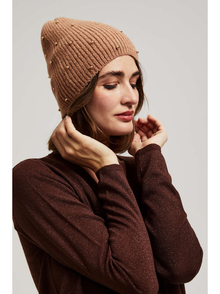 Moodo Pletena kapa s perlami Moodo