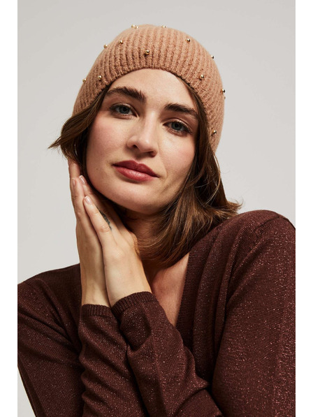 Moodo Pletena kapa s perlami Moodo