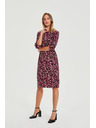 Moodo Vzorčena vijolična obleka Moodo