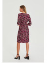 Moodo Vzorčena vijolična obleka Moodo