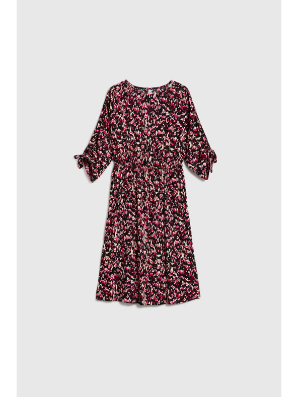Moodo Vzorčena vijolična obleka Moodo