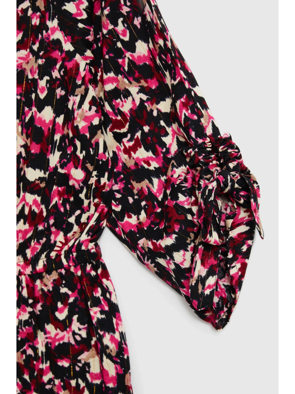 Moodo Vzorčena vijolična obleka Moodo