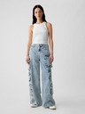 GAP Kavbojke Mid Rise Cargo Baggy GAP