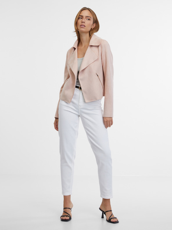 Orsay Svetlo roza ženska jakna iz semiša ORSAY