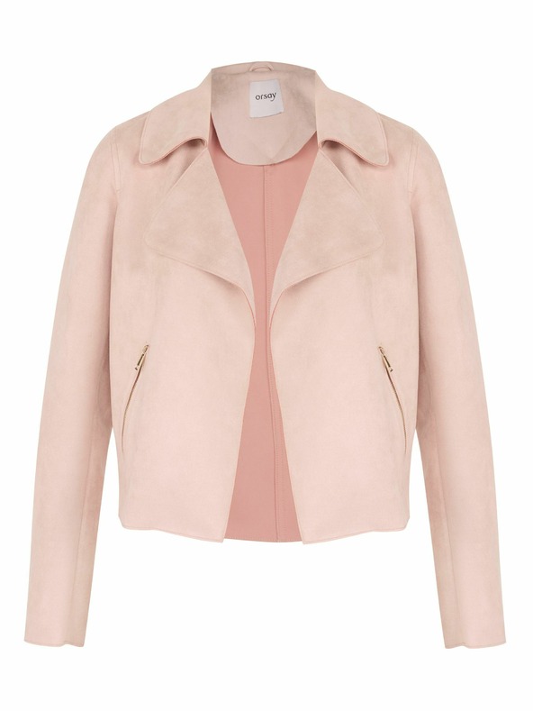 Orsay Svetlo roza ženska jakna iz semiša ORSAY