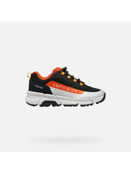 Geox Črne fantovske superge Geox Flexyper Plus B ABX