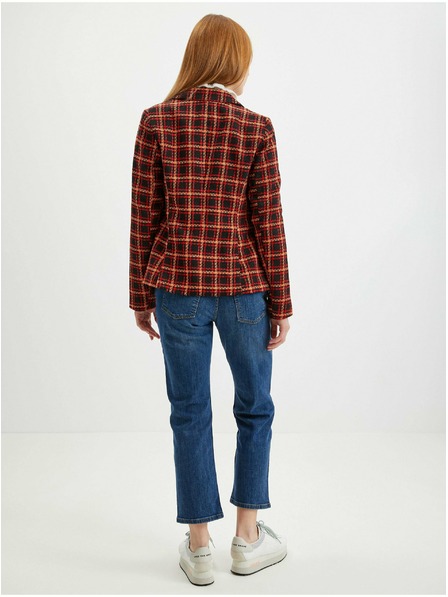 Orsay Črno-rdeč ženski karirast suknjič ORSAY