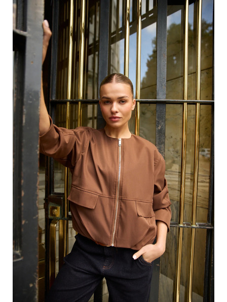 Moodo Kratka jakna rjava Moodo