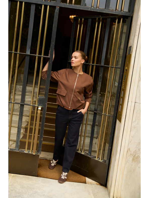 Moodo Kratka jakna rjava Moodo