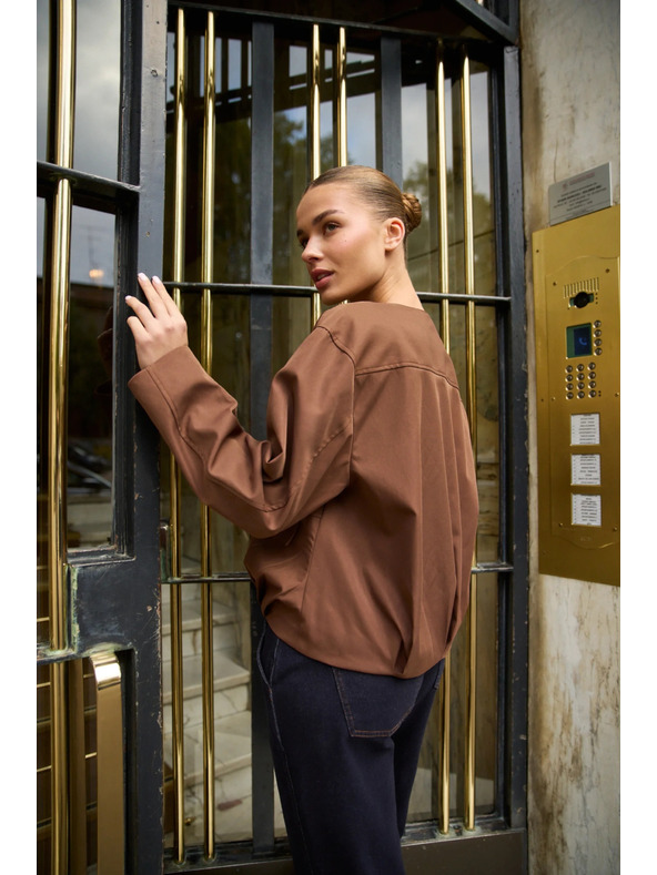 Moodo Kratka jakna rjava Moodo