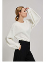 Moodo Pulover s puhastimi rokavi biserna Moodo