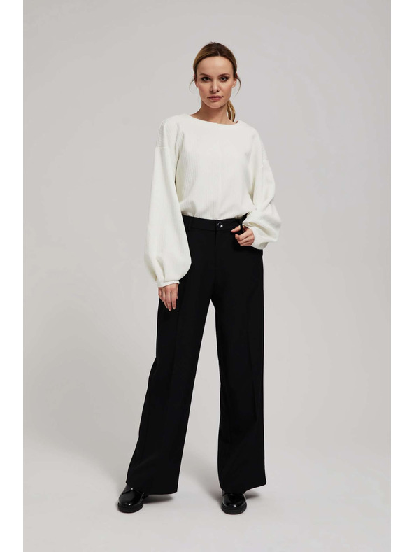 Moodo Pulover s puhastimi rokavi biserna Moodo