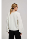 Moodo Pulover s puhastimi rokavi biserna Moodo