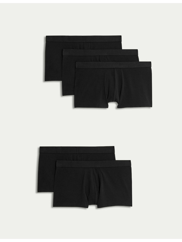 Marks & Spencer Komplet petih moških boksaric Marks & Spencer črne barve