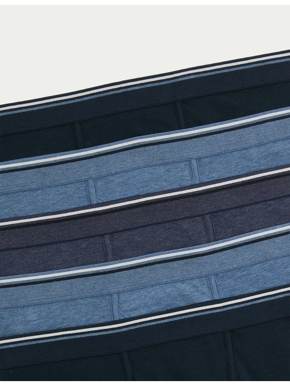 Marks & Spencer Komplet petih moških bokseric v modri barvi Marks & Spencer