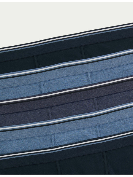 Marks & Spencer Komplet petih moških bokseric v modri barvi Marks & Spencer