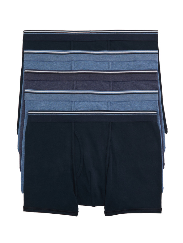 Marks & Spencer Komplet petih moških bokseric v modri barvi Marks & Spencer