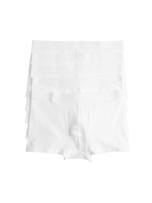 Marks & Spencer Komplet petih moških boksaric v beli barvi Marks & Spencer