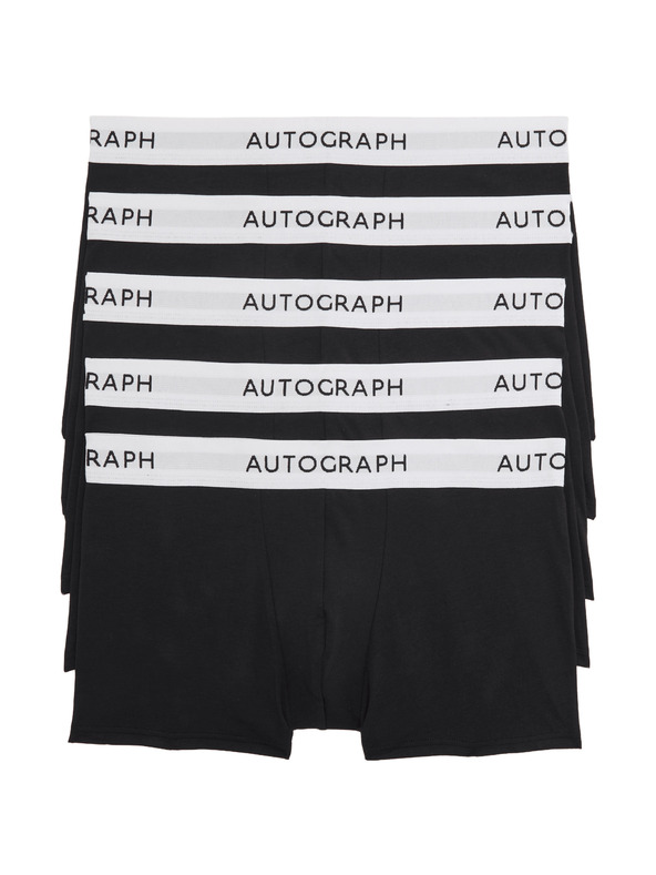 Marks & Spencer Bočne boksarice iz mešanice supima® bombaža, 5 kosov Marks & Spencer črna