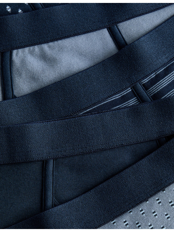 Marks & Spencer Boksarice iz bombaža z raztezkom in geometrijskim vzorcem, 5 kosov Marks & Spencer modra