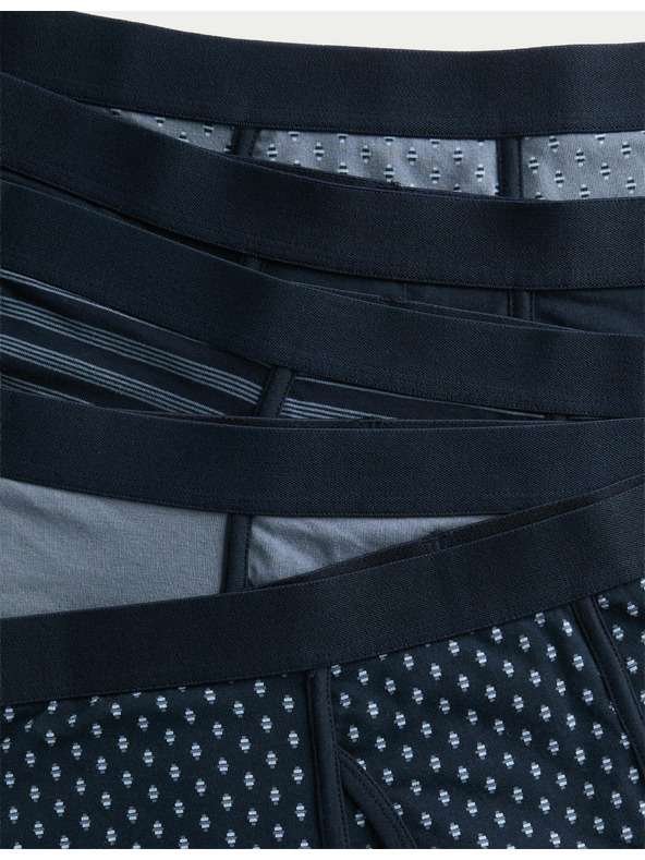 Marks & Spencer Boksarice iz bombaža z raztezkom in geometrijskim vzorcem, 5 kosov Marks & Spencer modra