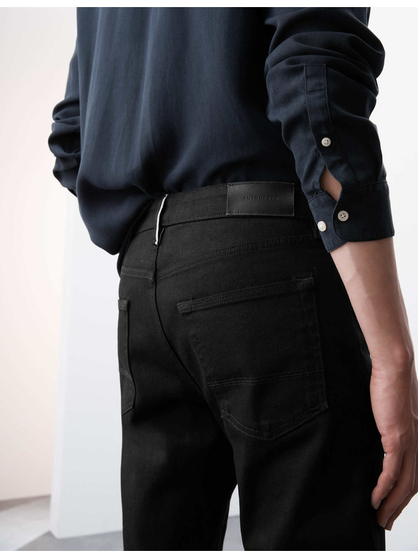 Marks & Spencer Raztegljive kavbojke v japonskem slogu, ozek rez Marks & Spencer črna