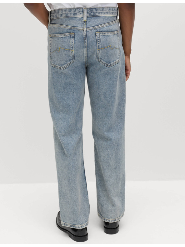 Marks & Spencer Ohlapne kavbojke ravnega kroja Authentic Marks & Spencer modra