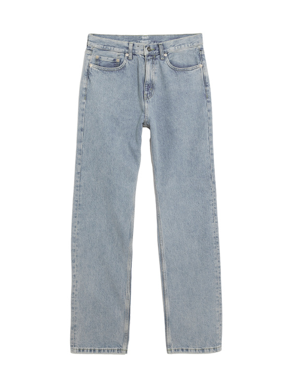 Marks & Spencer Ohlapne kavbojke ravnega kroja Authentic Marks & Spencer modra