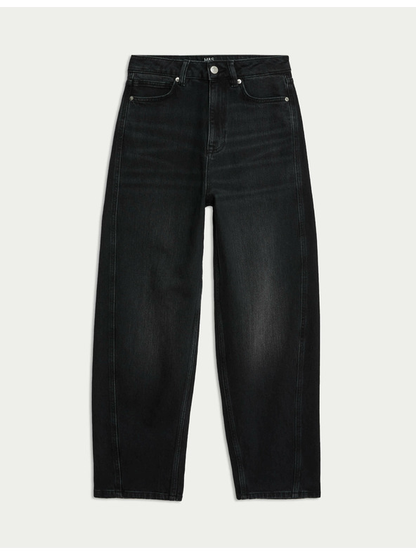 Marks & Spencer Džins z ozkim krojem hlačnic do gležnjev in visokim pasom Marks & Spencer črna