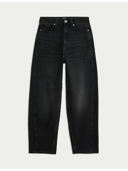Marks & Spencer Džins z ozkim krojem hlačnic do gležnjev in visokim pasom Marks & Spencer črna