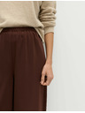 Marks & Spencer Krepe hlače z širokim hlačnicam in elastičnim pasom Marks & Spencer rjava