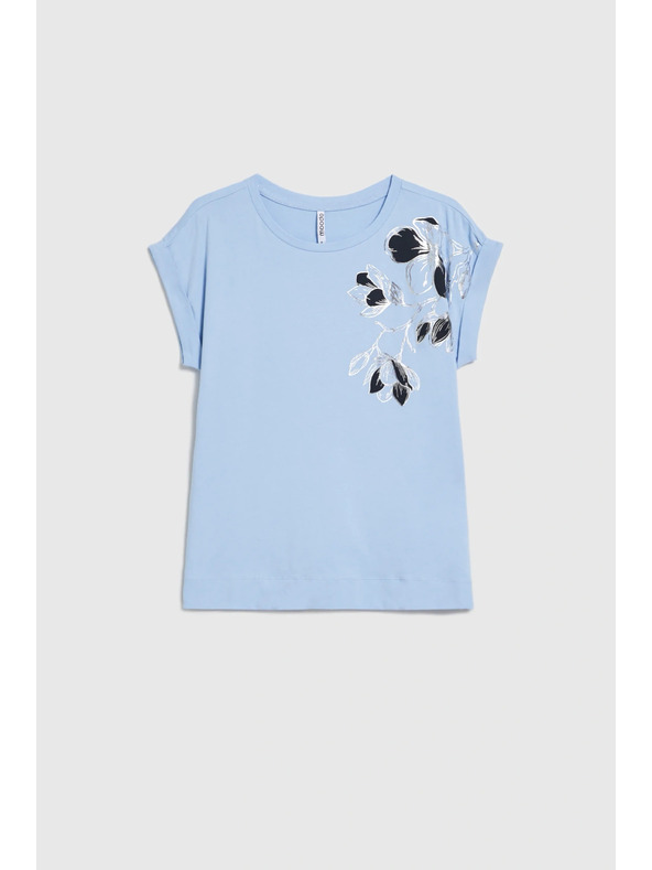 Moodo Bluza s potiskom svetlo modra Moodo