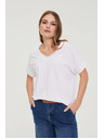 Moodo Majica z izrezom bela Moodo