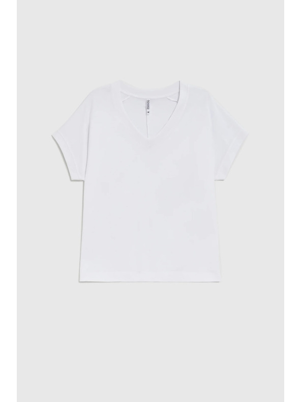 Moodo Majica z izrezom bela Moodo