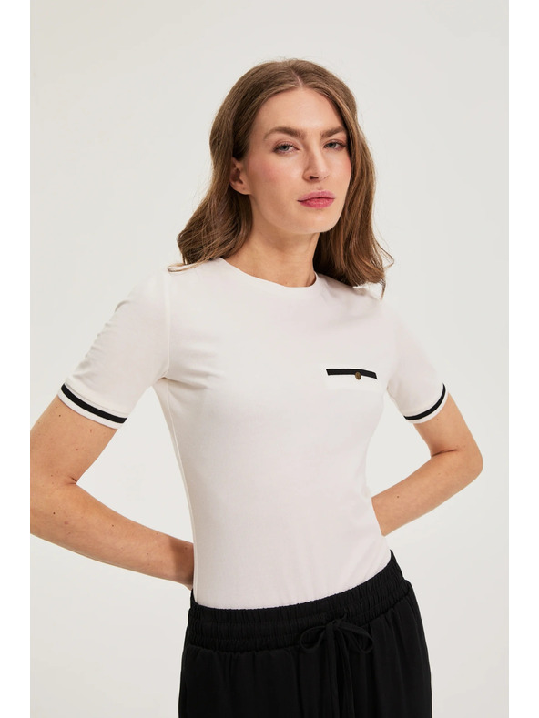 Moodo Bombažna majica bela Moodo