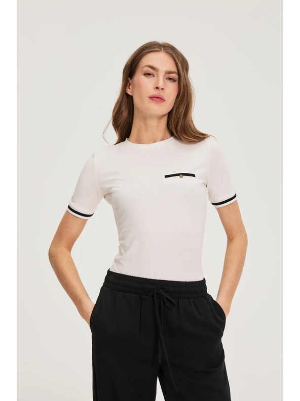 Moodo Bombažna majica bela Moodo